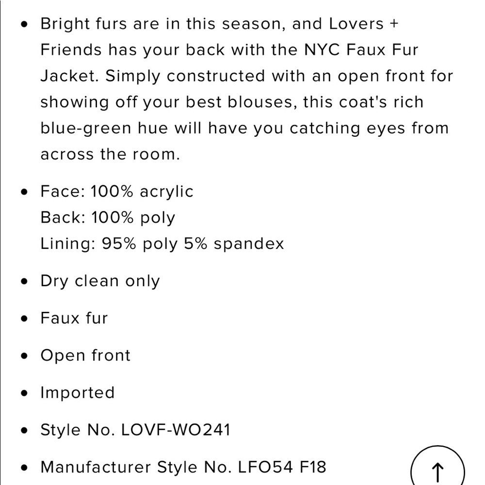 Lovers + Friends NYC Faux Fur Jacket - Color Jade - Picture 5 of 5